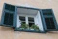 Old window with shutters Royalty Free Stock Photo