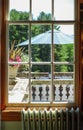 Old Window View of Terrace Royalty Free Stock Photo