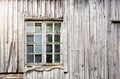 Old window and wood wall, abandoned house