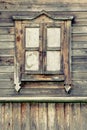 Old window in a wooden house Royalty Free Stock Photo