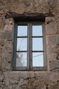 Old window with wooden lintel Royalty Free Stock Photo