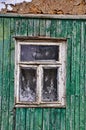 Old windows of the rural house