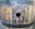 Old wine barrel close up Royalty Free Stock Photo