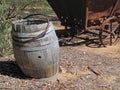 Old Wine Barrel Landscape Royalty Free Stock Photo