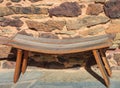 Old wine barrel staves made into a seat