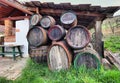 Old wine barrels Royalty Free Stock Photo