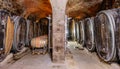 Old Wine Cellar With Barrels Royalty Free Stock Photo