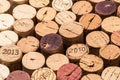 Wine corks from different wines Royalty Free Stock Photo