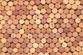 Old wine corks from red wine among used wine corks abstract brown cork background Royalty Free Stock Photo