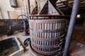 Old wine press for making champagne Royalty Free Stock Photo