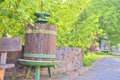 Old wine presses. Wine background in Europe. Czech Republic, South Moravia Royalty Free Stock Photo