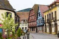 Old wine town of Kientzheim. Alsace Wine Route. France Royalty Free Stock Photo