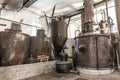 Old winery in boiler room, ancient european town