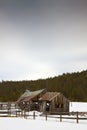 Old Winter Barn Royalty Free Stock Photo