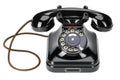 Old wired phone Royalty Free Stock Photo