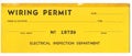 Old Wiring Permit Royalty Free Stock Photo