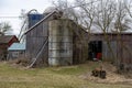 Old Wisconsin Dairy Farm, Barn, Silo Royalty Free Stock Photo