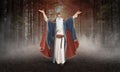 Old Wise Evil Wizard, Woods Royalty Free Stock Photo