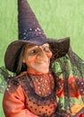 Old witch figurine statue for Halloween decoration