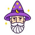 Old wizard portrait Royalty Free Stock Photo
