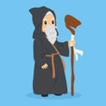 Old Wizard Vector Illustration