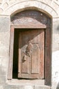 Old wodden door at Sana Royalty Free Stock Photo