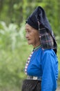 Old woman Asia in national costume, Laos