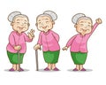 Old woman benign Royalty Free Stock Photo