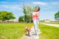 OLD WOMAN DOING EXERCISE ALONE Royalty Free Stock Photo