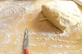 Old woman hands preparing fresh italian pasta gnocchi. Concept Italian Traditional cuisine Royalty Free Stock Photo