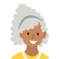Old woman icon vector.Woman icon illustration.Face of old woman icon.