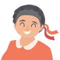 Old woman icon vector.Woman icon illustration.Face of old woman icon.