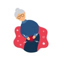Old woman with pain in bladder Royalty Free Stock Photo