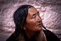 An old woman of Potala Palace Lhasa Tibet Royalty Free Stock Photo