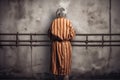 Old woman prisoner. Generate Ai