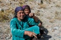 Old woman in a remote village in Tajikistan