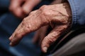 Old woman`s hand