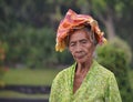 Old woman with traditional balinese cloth