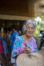 Old woman waiting aid - bohol earthquake