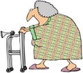 Old Woman With A Walker Royalty Free Stock Photo