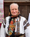 Senior Woman Traditional Costume in Romania