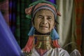 Long neck old woman in Inle Lake, Myanmar, Asia Royalty Free Stock Photo