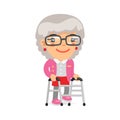 Old Woman with a Zimmer Frame