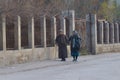 Older women walking on the street