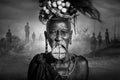 Old Women from the African tribe Mursi, Ethiopia Royalty Free Stock Photo