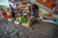 Old women sell vegetabel at traditional market