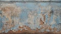 Rustic Painted Wooden Wall With Peeling Paint - Close Up