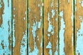 Old wood background with shabby blue paint.close-up Royalty Free Stock Photo