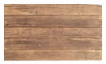 old wood background texture, isolated wooden signage on white Royalty Free Stock Photo