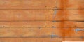Old wood board painted orange. Banner background Royalty Free Stock Photo